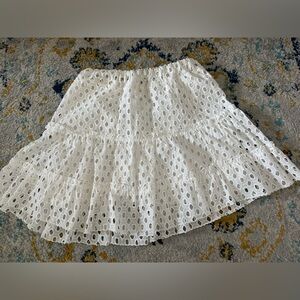 White eyelet skirt